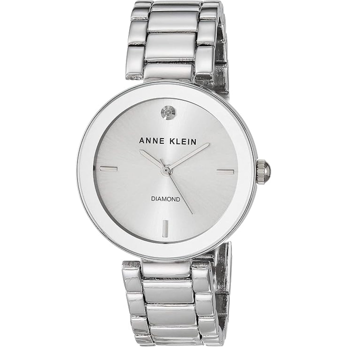 WOMEN'S SILVER DIAMOND DIAL BRACELET WATCH